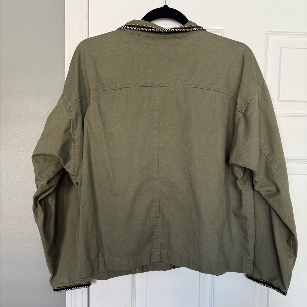 Olive Green Women's lightweight jacket - Picture 2 of 4